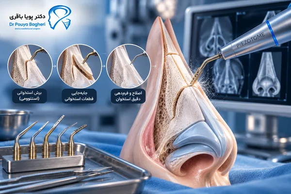 پیزوسرجری در کدام مراحل جراحی بینی کاربرد دارد؟